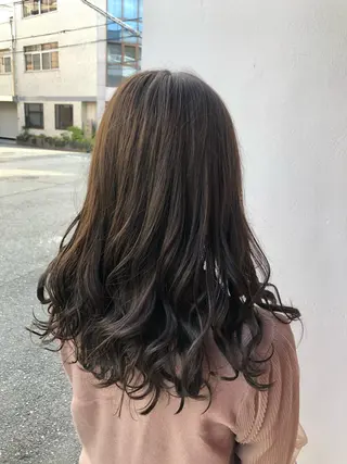 セミロング カラー 大阪長居🌱野見山 卓也のヘアスタイル