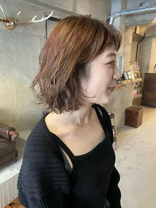 ショート パーマ パーマ/レイヤー 岩山丈一郎のヘアスタイル