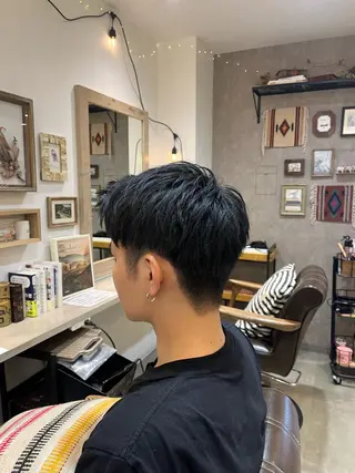 ショート メンズ Lamp所属・🌀メンズパーマ🌀 🐏丸山祐宇🐏のヘアスタイル