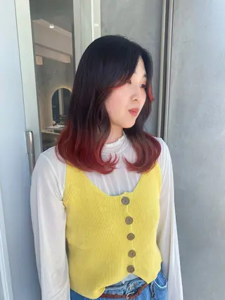 ミディアム カラー SHICENEケイ レイヤーカット🦋のヘアスタイル