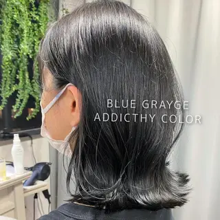 ミディアム カラー 梅田ハイトーン チダ ヒナノのヘアスタイル