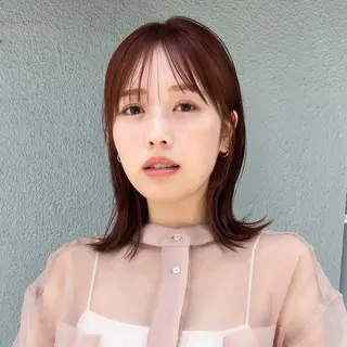 ミディアム カラー レイヤーカットのプロ 大人ヘア宮森貴志のヘアスタイル