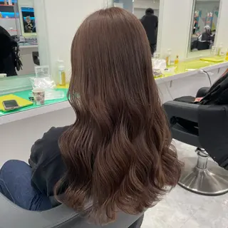 ミディアム ブラウンベージュ🤎 ブリーチなし🤎のヘアスタイル