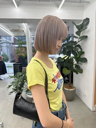 ショート カラー ボブ/レイヤー/ケア パーマ/リュウタのヘアスタイル