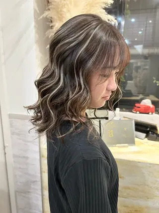 セミロング Dimo＆所属・ハイライトカラー /ダイスケのヘアスタイル