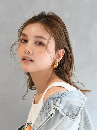 セミロング カラー アース越谷 レイクタウン店のヘアスタイル