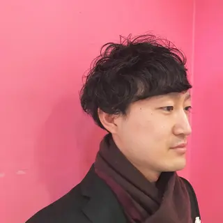 ショート パーマ メンズ Vir by browのヘアスタイル