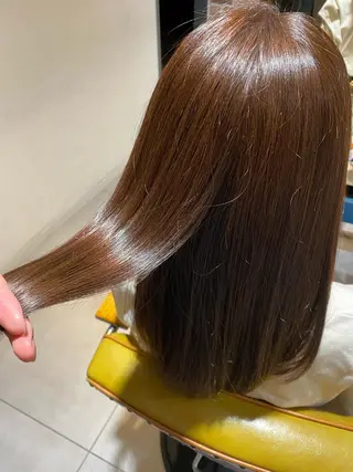 セミロング 関口 桃花🌷 暖色カラーのヘアスタイル