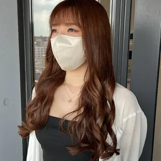 ロング ぱつっとボブ/Wカラ ー/ことこ🍒のヘアスタイル