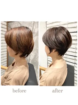 ショート 北新地/縮毛矯正 /あやなのヘアスタイル