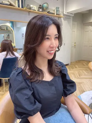 セミロング 産休中2026.4月 復帰予定/野崎華代のヘアスタイル