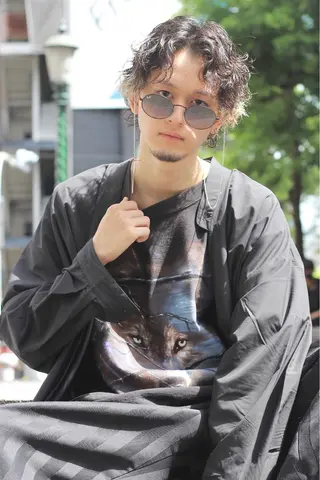 ミディアム パーマ メンズ メンズサロン【owl 心斎橋】難波/アメ村のヘアスタイル