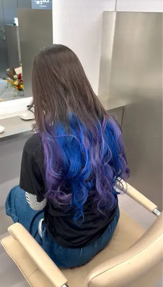 ロング カラー hono🐬カラー 特化/ハイトーンのヘアスタイル