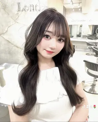 ロング 韓国艶ヘア✨️/ 縮毛矯正🫧‪/ハナのヘアスタイル