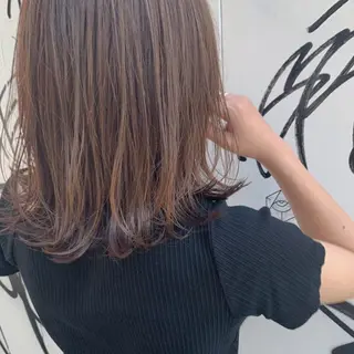 ミディアム カラー 福田 真佑のヘアスタイル