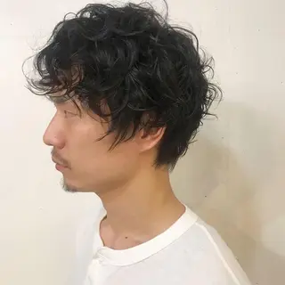 パーマ メンズ RIN／韓国ヘア レイヤーカットのヘアスタイル