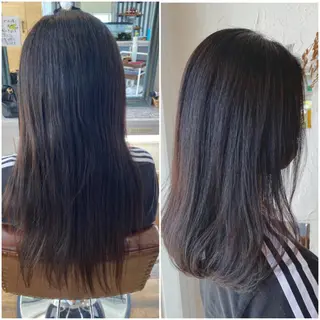 ロング カラー パーマ ネイル 美容室 ソンリエのヘアスタイル