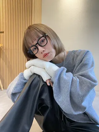 ショート くどうももか 浦和　ショート　ボブのヘアスタイル