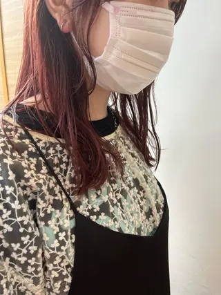 ロング カラー ヘアアレンジ あやめ【顔まわり/レ イヤー/柔らかカラ】のヘアスタイル