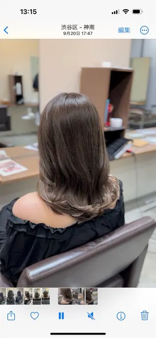 ミディアム カラー パーマ 縮毛矯正✨ 透明感カラー✨山下のヘアスタイル