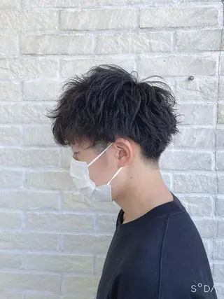 ショート パーマ メンズ 🪞髪質改善カラー× レイヤー河村真聖🪞のヘアスタイル