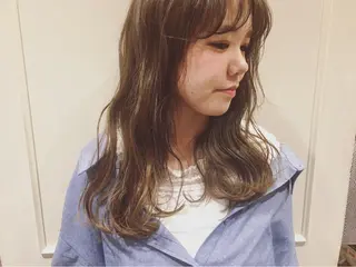 セミロング カラー パーマ ヘアアレンジ la fith所属・rico_by ヘアとアイブロウのヘアスタイル