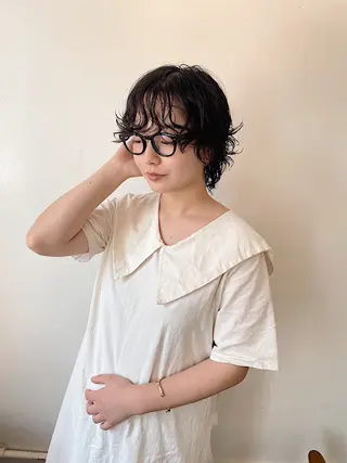 ショート パーマ h a k u 大倉 卓人のヘアスタイル