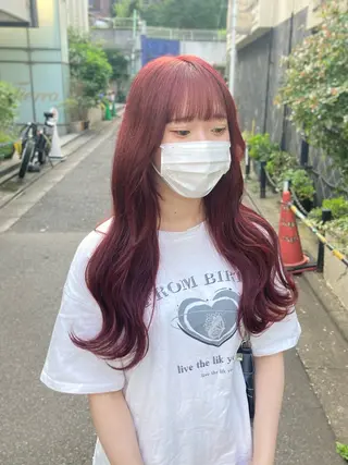 ロング カラー ウルフレイヤー エクステ/kokiのヘアスタイル