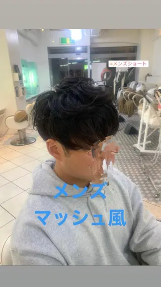 ミディアム パーマ メンズ ～増田 勇輝～のヘアスタイル