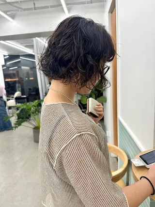 ショート パーマ ボブ/レイヤー/ケア パーマ/リュウタのヘアスタイル