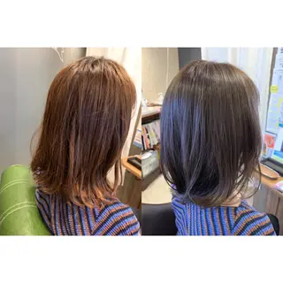 ミディアム カラー ✨縮毛矯正✨髪質改善 ナカシマ ユミのヘアスタイル