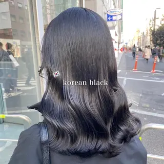 ロング カラー 韓国っぽ♡寒色/暗髪 🫧MOEKA🦋のヘアスタイル