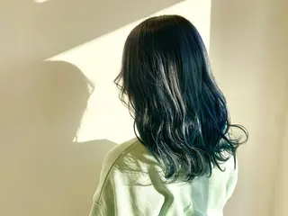 セミロング カラー 💘韓国カラー💘 クルミのヘアスタイル