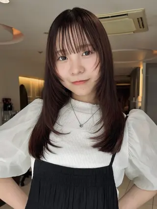 ミディアム ハッシュカット/四条 烏丸/寺本弘樹のヘアスタイル