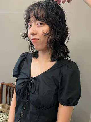 ミディアム パーマ ...alley/Dreap所属・Alley Takutoのヘアスタイル