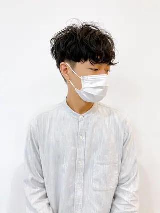 ショート パーマ メンズ メンズパーマ タカキリョウのヘアスタイル