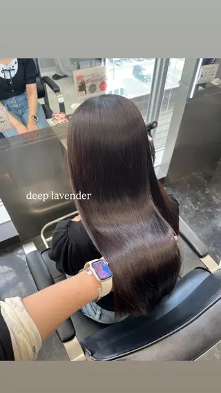 セミロング カラー ヘアアレンジ ハイトーン/透明感 髪質改善/rinaのヘアスタイル
