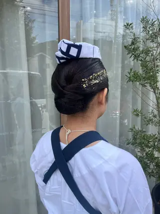 ミディアム ヘアアレンジ 永井 夢彩のヘアスタイル
