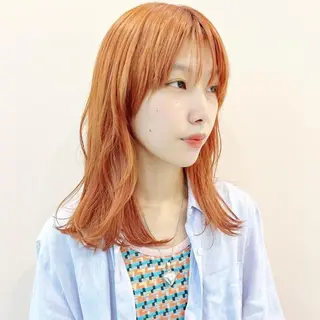 セミロング カラー アラキチヒロ THE REMMYのヘアスタイル