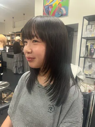 セミロング パーマ/縮毛矯正 揚村武斗のヘアスタイル