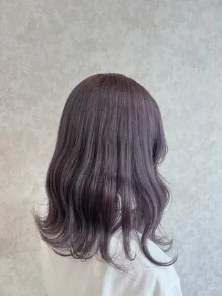 セミロング Rio/ヘアセット/ ハイトーンカラーのヘアスタイル