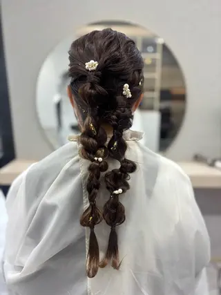 ロング カラー よこみぞ こなつのヘアスタイル