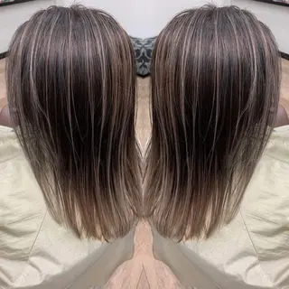 セミロング カラー 山本 貴弘のヘアスタイル