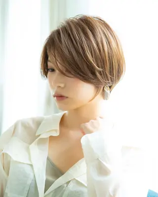 ショート カラー 似合わせ/小顔カット 🔷山方直也のヘアスタイル