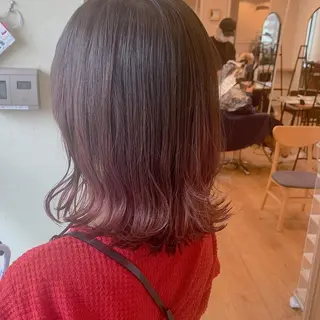 ミディアム カラー NUMBER_ ユイナのヘアスタイル