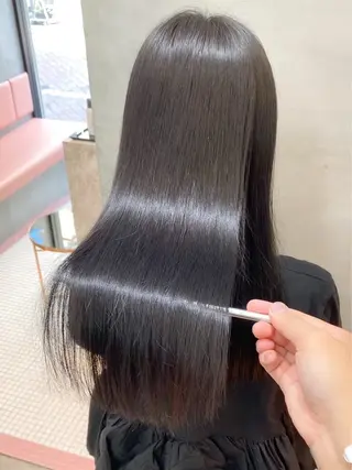 カラー 🫧Hazuki🫧 透明感カラー/縮毛のヘアスタイル