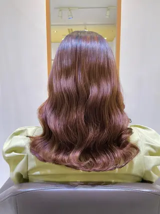セミロング ボブパーマ 井山咲良のヘアスタイル