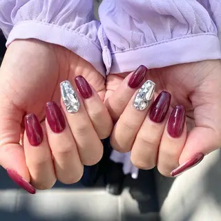 ネイル unwind ┊︎冬っぽネイル🧸のネイルデザイン