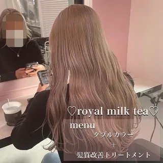 セミロング カラー ヘアアレンジ 透明感ラベンダー💗 SHOのヘアスタイル