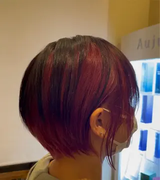 ショート カラー NINE+/代表 ブリーチ特化型サロンのヘアスタイル